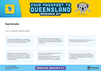 Your Passport to Queensland copy example