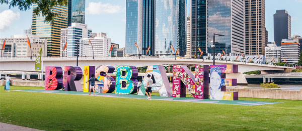 Brisbane sign at South Bank